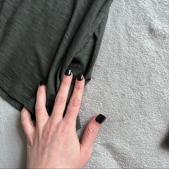 NWT LOGO By Lori Goldstein Coleigh Tunic Top Long Sleeve Cotton Green Tie Dye - Picture 9 of 13